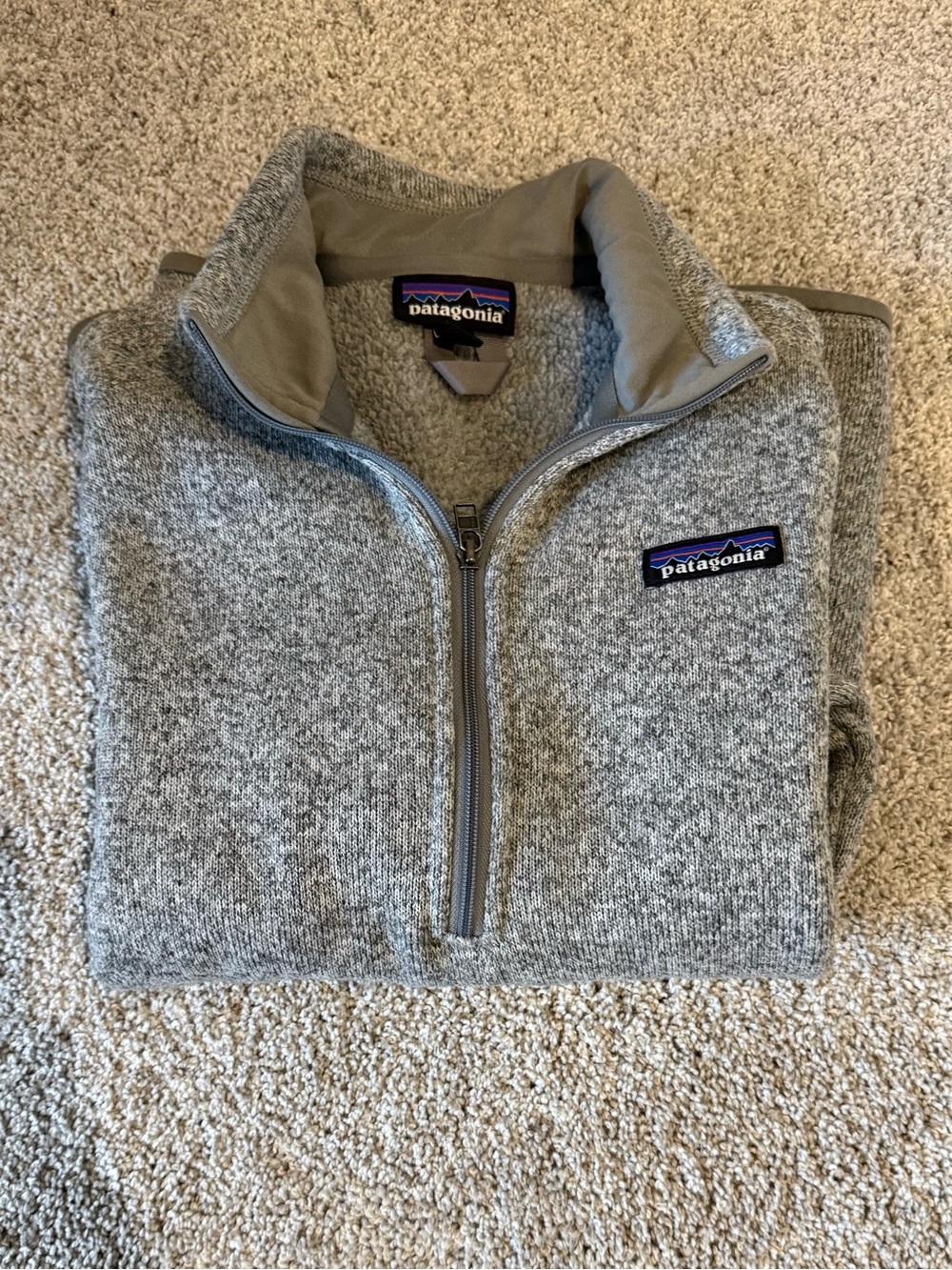 Patagonia Women’s Gray Quarter-Zip Knit Sweater
